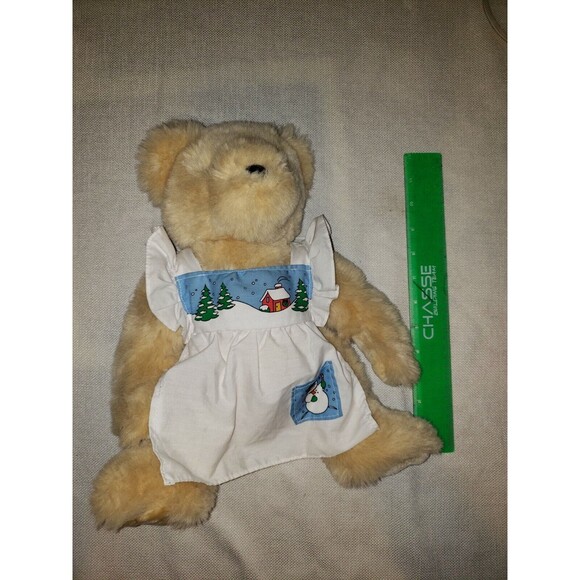 Carlton Cards Teddy Bear Plush 12 Inch Christmas Apron Collectible Toy EUC - Picture 2 of 6